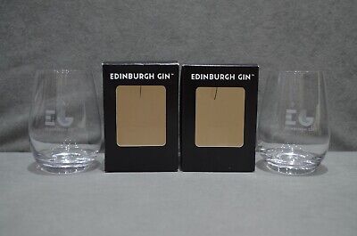 2x Edinburgh Gin Glass Tumbler 50cl 500ml 2019 Brand New In Gift Box Christmas