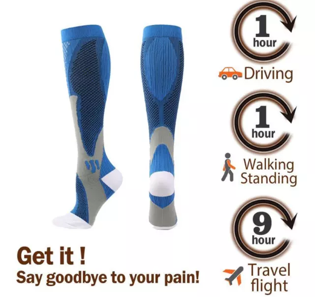 Mens Compression Socks 20-30 mmhg Sports Calf socks For Running Fitness Winter