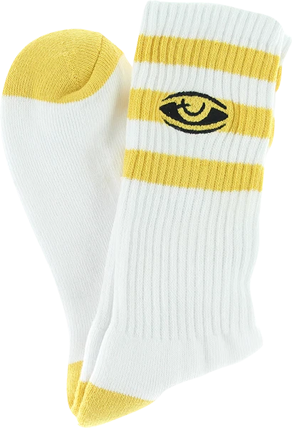 TOY MACHINES WATCHING CREW SOCKS GOLD 1pr