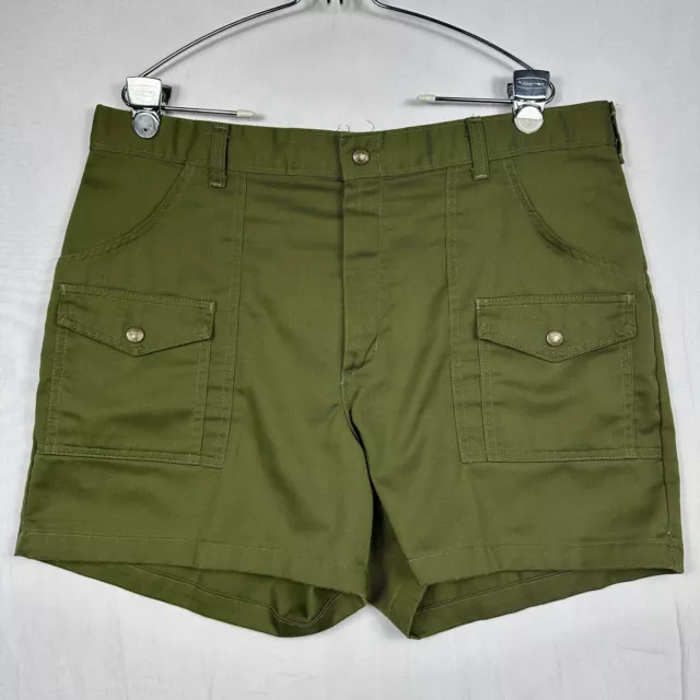 Vintage Boy Scouts Official Uniform Shorts Green Cargo Snap Mens 36 x 4” (tag 38