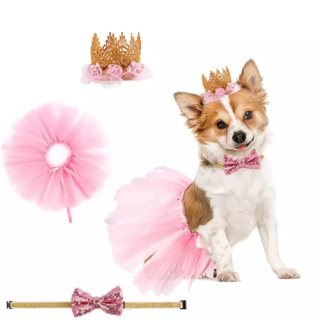 Dog Birthday Skirt Girl Dress Party Supplies Puppy Clothing