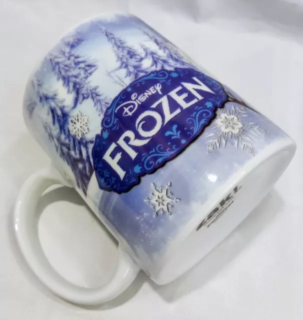 Disney Frozen Mug Elsa Anna & Olaf By Zak White & Blue  ❄️ Vgc ❄️