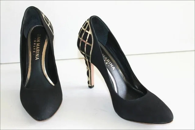 Escarpins Cosmoparis En Cuir Velours Violet - Talons Aiguilles, Pointure 36 - Occasion Très Bon état