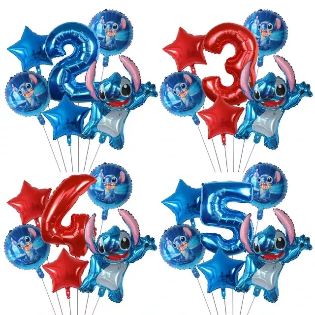 6Pcs Lilo and Stitch Balloons, Lilo and Stitch Party Decoration