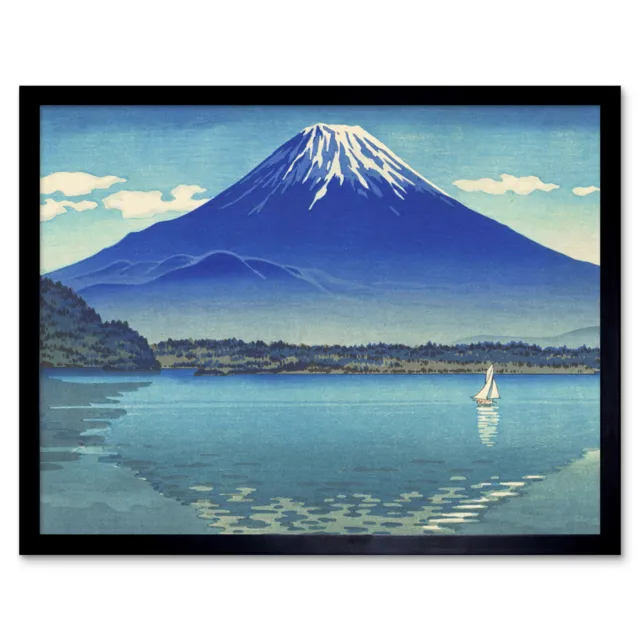 Koitsu Lake Shoji Mount Fuji Japanese Painting Wall Art Print Framed 12x16