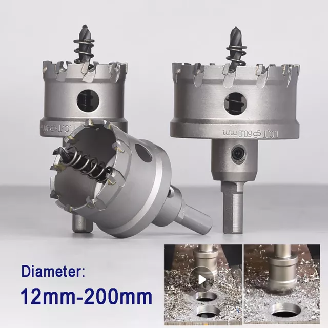 Carbide Hole Saw Dia 12mm - 200mm Cutter Drill Bit Stainless Steel Metal Holesaw