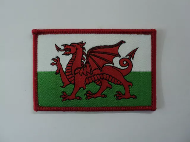 Welsh Dragon Wales woven Patch Badge Welsh flag