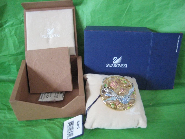 Swarovski 2003 Annual Edition Tranquillity Pin Original Box, Hang Tag, Outer Bo