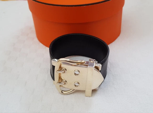 Hermès BRACELET argent 925 et cuir silver and leather