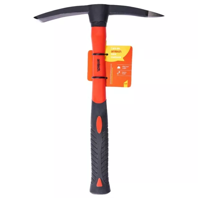 Mini Mattock 500g Fibreglass Handle Shaft Pickaxe Point Chisel Garden Farm Tool