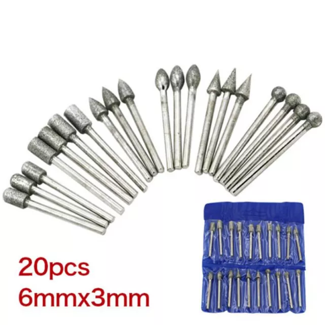 20X HSS Rotary Cutting Guide Router Drill Bits Set Multi Tool For Dremel