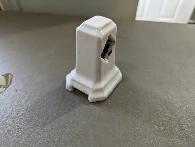 Vintage Porcelain Bathroom Fixture Towel Rack Holder Wall Mount Single Unit