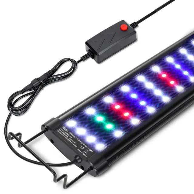 Aquarium Light, Multi-Color Full Spectrum LED Lights with Adjustable Brackets, B