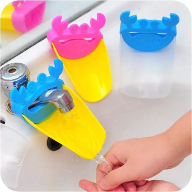 NEW Bathroom Sink Water Faucet Tap Extender For Toddler Kids Babys Hand WashinFH