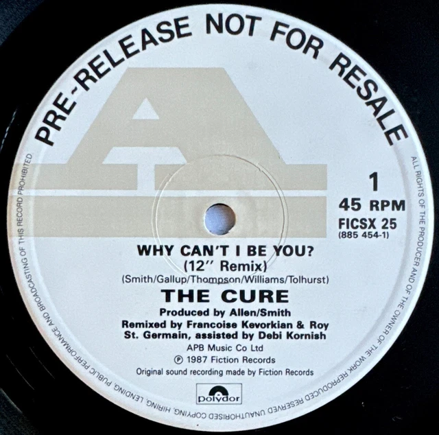 THE CURE -WHY Can't I Be You/A Japanese Dream- Rare UK Promo 12