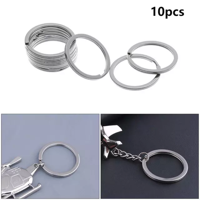 Useful Pocket Clasps Split Key Ring Keychain Chain Loop Stainless Steel