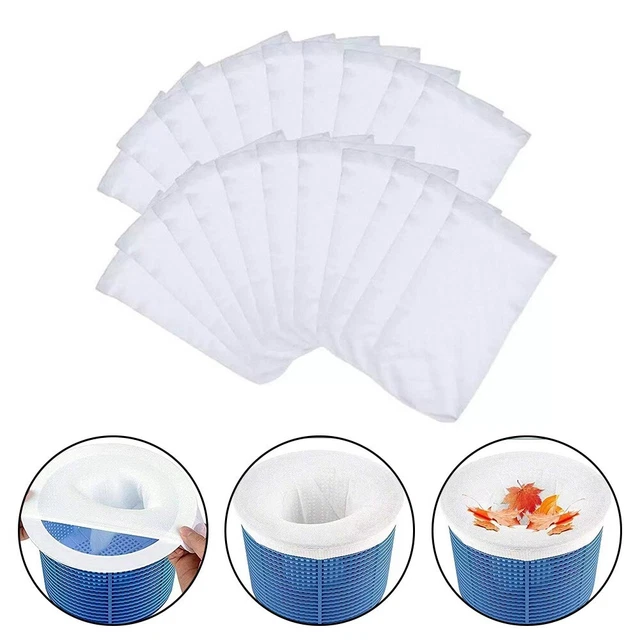 5 Sacs Filtre Pour Piscine - Nettoyage Feuilles, Branches - Polyester Durable 32x22 Cm