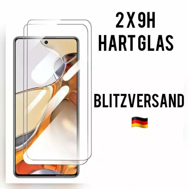2x Motorola Moto G54 Schutzglas Displayschutzfolie Folie 9H Hart Glas