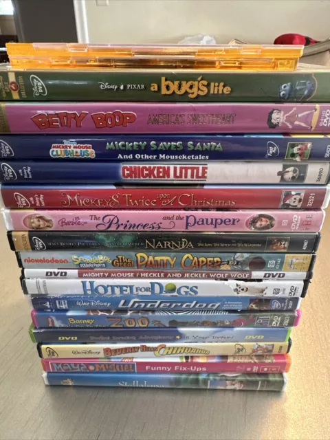 Huge Collection Lot Of At Least 18 Different Dvd Movies Disney Kids