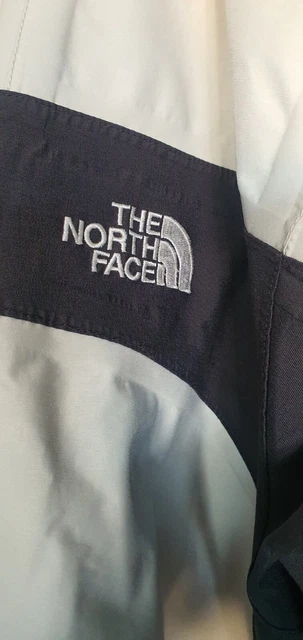 The North Face Hyvent Mens cream and grey double zip jacket Coat Size M