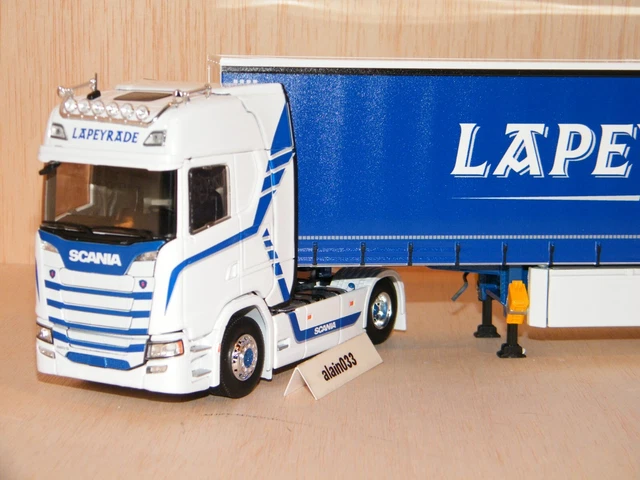 Camion Scania R450 Avec Remorque Tautliner Trans-Ghestem - Modèle Réduit 1/43 Eligor