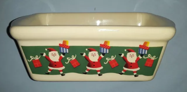 Garden Ridge Santa Ceramic Mini Loaf Pan