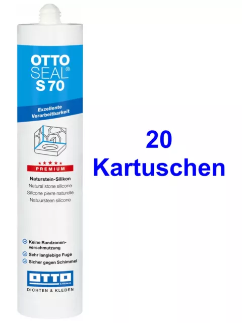 OTTOSEAL® S70 20 x 310ml Premium-Naturstein-Silicon Exzellente Verarbeitbarkeit