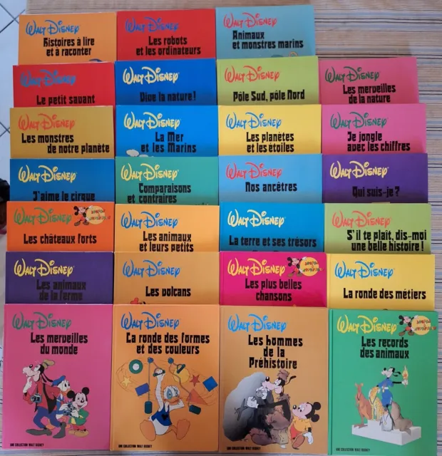 Lot De 27 Livres, Bandes Dessinées BD WALT DISNEY, Jouons A Apprendre. Années 80