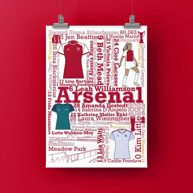 23/24 Arsenal Women Squad Print