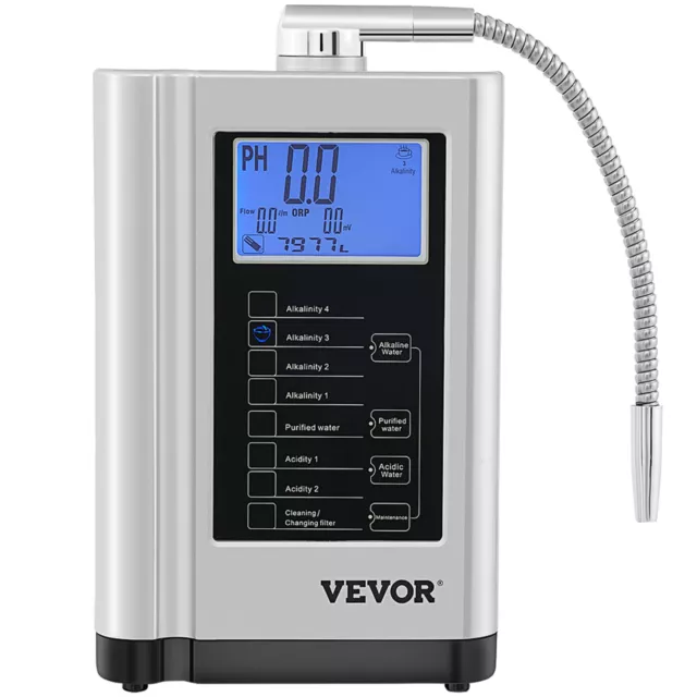 VEVOR ionizador de agua máquina de limpieza tratamiento de agua pH3,5-10,5 1W