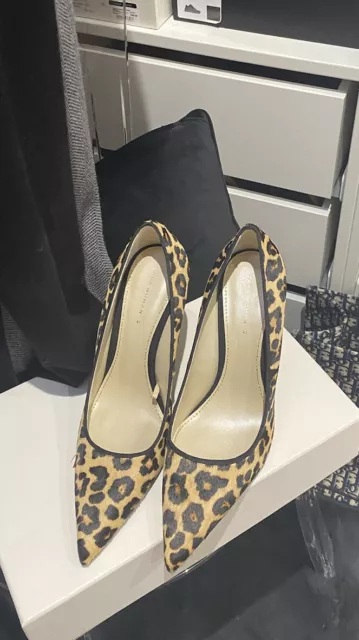 Zara Women’s Leopard Print Heels Size UK 8 Brand New 2