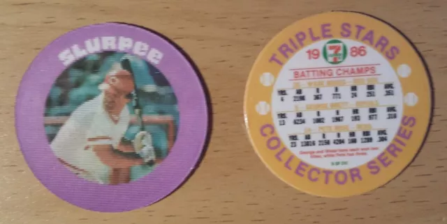 1986 7-11 Slurpee Midwest Coin #2 Wade Boggs, George Brett, Pete Rose