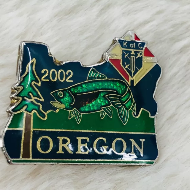 2002 Knights of Columbus Oregon Enamel Member Lapel Pin