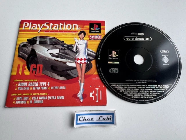 Sony PlayStation 1 PS1 - Euro Demo 30 Avec Ridge Racer Type 4 Et R-Type Delta (PAL, Bon état)