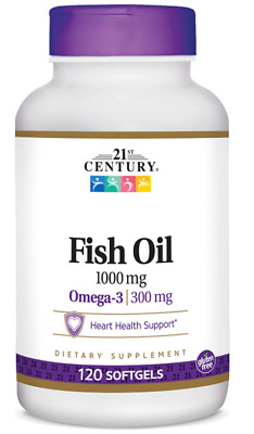 2 piezas de aceite de pescado del siglo XXI 1000 mg cápsulas blandas 120 ct 740985228722YN
