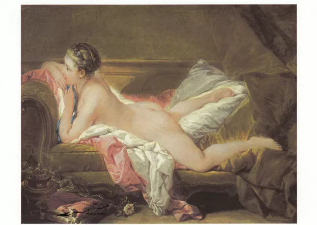 Kunstkarte | François Boucher - Ruhendes Mädchen  /  1752