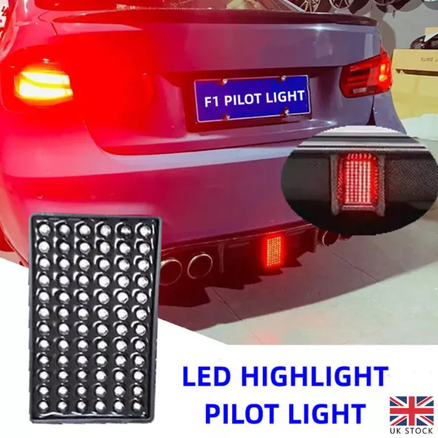 Universal 12V 72 LED Rear Brake Lamp Strobe Flashing Tail Stop Light F1 Style UK