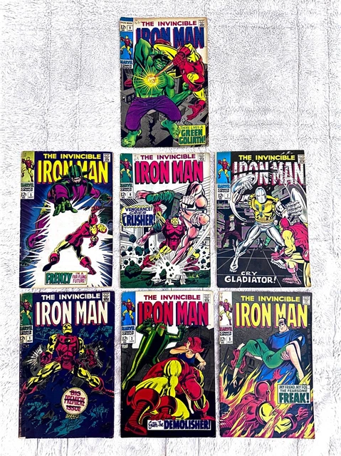 the invincible Iron Man #1 / #2 / #3 / #5 / #6 / #7 / #9 (1968)