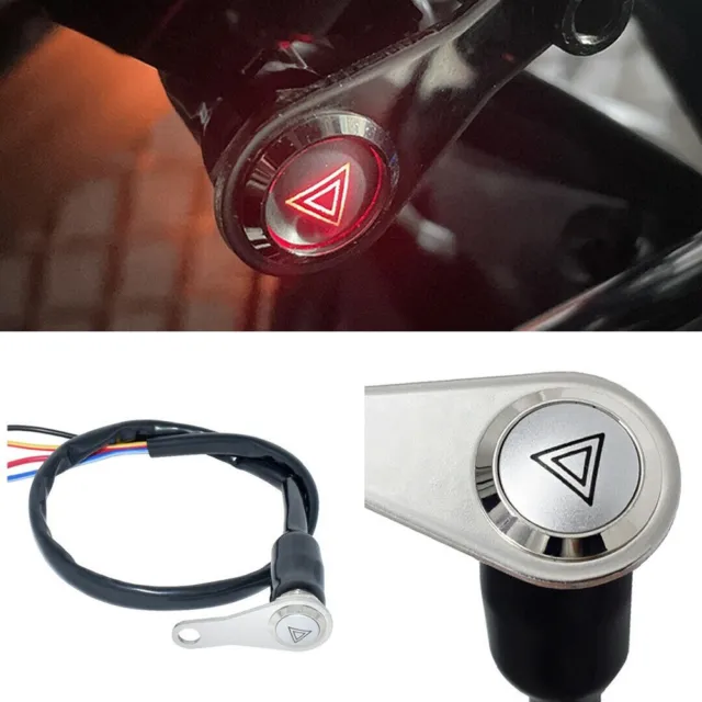 Enhanced Red LED Motorcycle Handlebar Mount Push Button Switch 12V Light