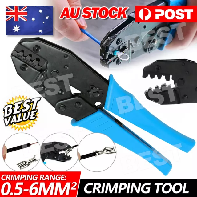 Cable Crimper Electrical Ferrule Ratchet Wire Plier Crimping Tool