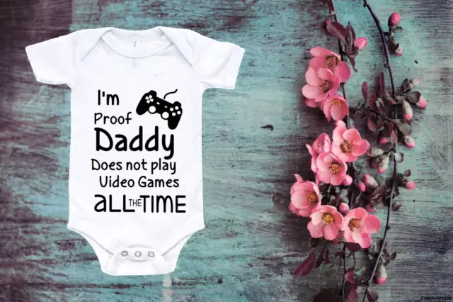 I Am Proof Daddy spielt ständig keine Videospiele Babyweste süßes Kleinkind 10