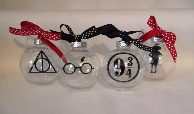 6cm Bauble Harry Potter Alternative Set of 4 Movie Inspired Acrylic Gift Kids