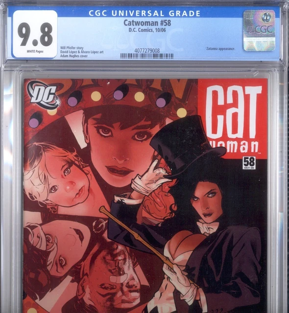 PRIMO:  CATWOMAN #58 ZATANNA Hughes AH! cover NM/MT 9.8 CGC 2006 DC comics