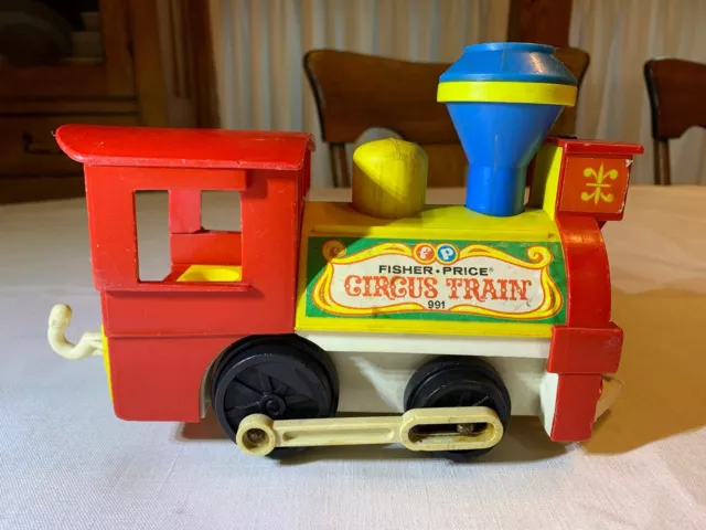 Train de cirque familial vintage Fisher prix jeu très bon état #991 livraison assurée gratuite 2 U 2