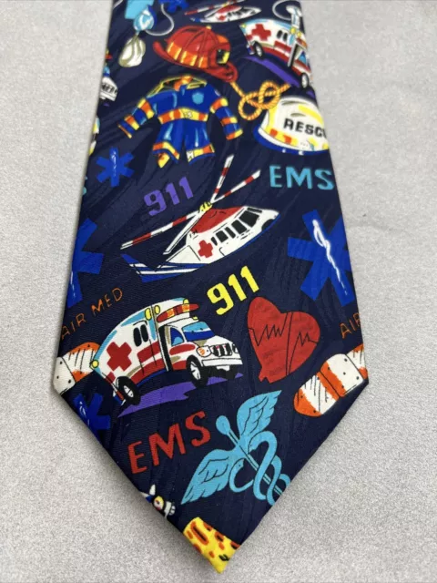 RESCUE 911 TIE EMS 57”x4” Necktie Novelty Tie Kieth Daniels $17.99 ...