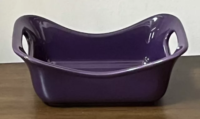 Rachael Ray Casserole Open Baking Serving Dish Plum Purple 12 oz  Ramekin