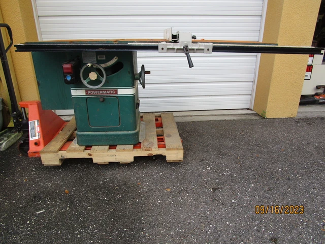 Powermatic Table Saw Model 66 2hp 3Ph Extended table Unisaw Fence