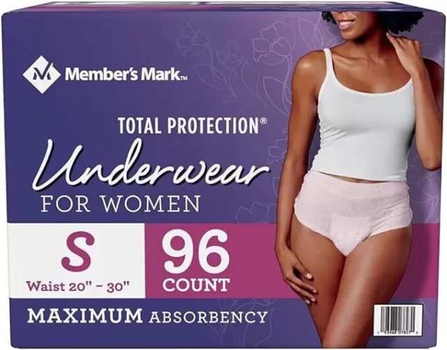 Member's Mark Total Protection Incontinence Underwear for Women (S