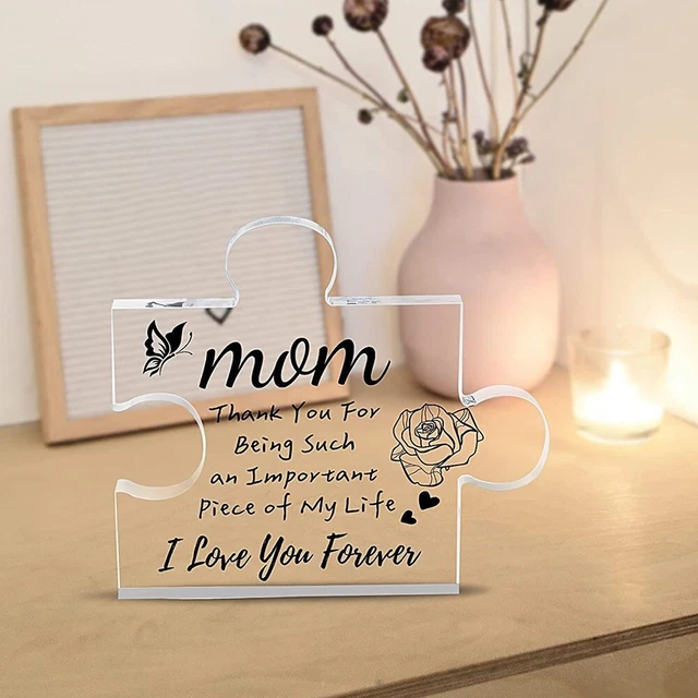 Targa Da Appendere A Forma Di Puzzle - Regalo Per Amica, Compleanno O Natale, Legno Con Fil Di Juta