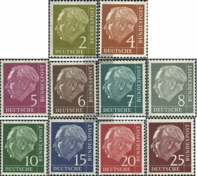 BRD 177x-186x postfrisch 1954 Bundespräsident Heuss (I)